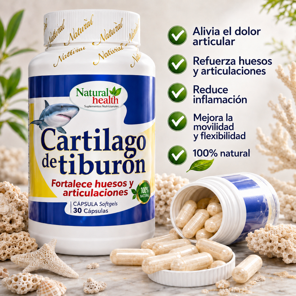 Cartílago de Tiburón Natural - 30 cápsulas
