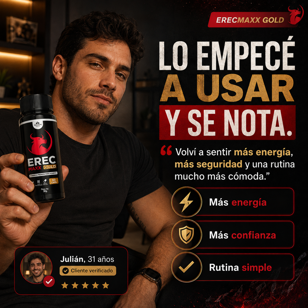 ErecMaxx Gold Rendimiento Masculino 60 Capsulas